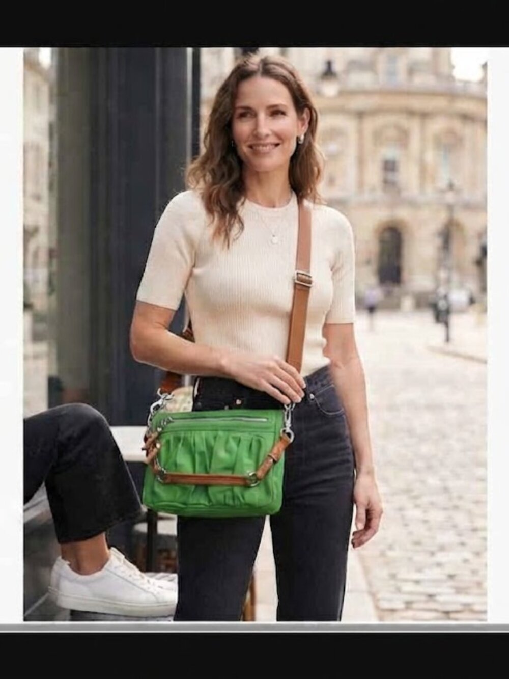 PRISTINE MZ Wallace Chelsea Crossbody in Emerald Green w/ Silver Hardware
